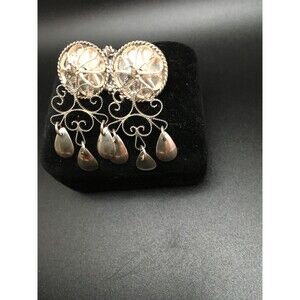 Vintage Solje Norwegian 830 Silver Brooch Double With Bangles